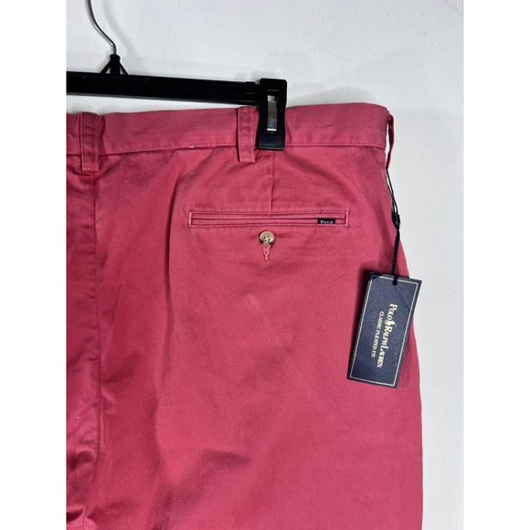 Polo Ralph Lauren Mens Coral Classic Pleated Fit Pants Sz 42T×36 Read - Picture 15 of 16
